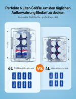 AstroAI 6L Mini Kühlschrank – 2-in-1 Kühl- & Warmfunktion, 12V/220V für Auto & Büro