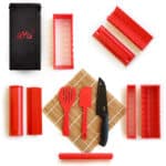 Rotes Komplettset mit Messer und Tutorials