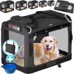 Cadoca® Hundebox Hundetransportbox anthrazit