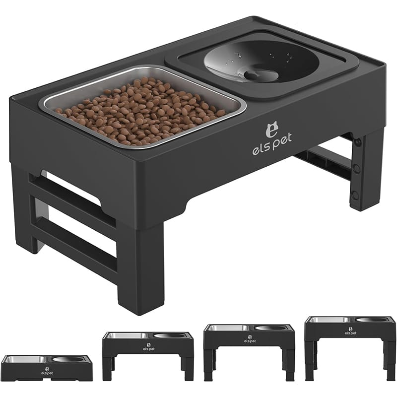 ELS PET1 Schwarz-Edelstahl Napf