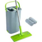 EasyGleam Set Wischmopp & Eimer zum Auswringen grun