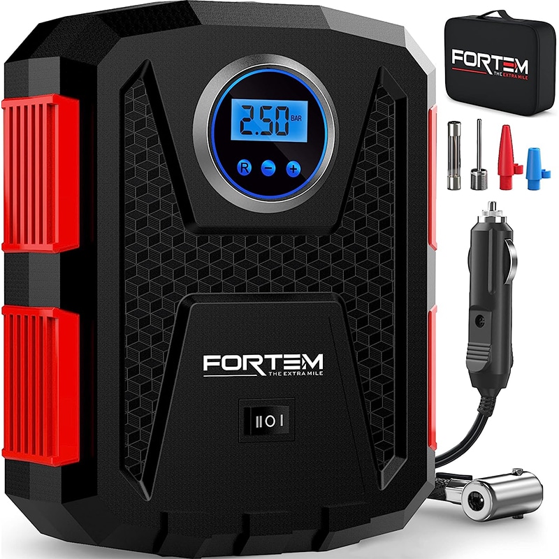 Fortem 1 Fortem Tragbarer Kompressor Autoreifen rot