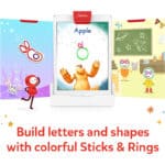 build letters and shapes with colorful stick & rings