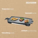 Elektrogrill mit Fettauffangschale und Temperaturregler