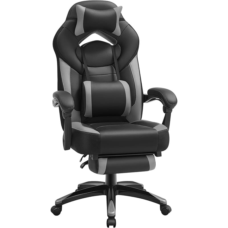 SONGMICS Ergonomischer Gamer-Sessel Schwarz + Grau