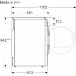 Produktabmessungen 61,3T x 59,8B x 84,2H cm
