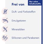 Das Pflegeserum für sensitive Haut ist frei von hautirritierenden Duft- und Farbstoffen, Fetten, Mineralölen, Silikonen und Parabenen