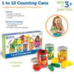 1 to 10 counting cans