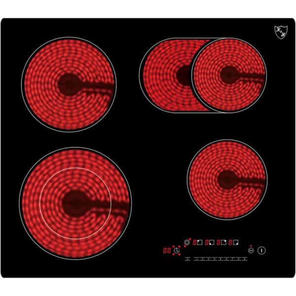 K&H® 4 Zonen Glaskeramikkochfeld 59cm Elektro Autark Eingebaut NC-7206