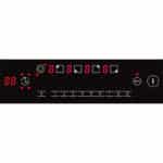 SENSOR Touch-Control-Steuerung in 9 Leistungsstufen pro Kochzone mit einer max. Leistung von 2200/1100W (225/140mm), 1800W(190mm), 2000/900(225/150mm), 1200W(155mm).