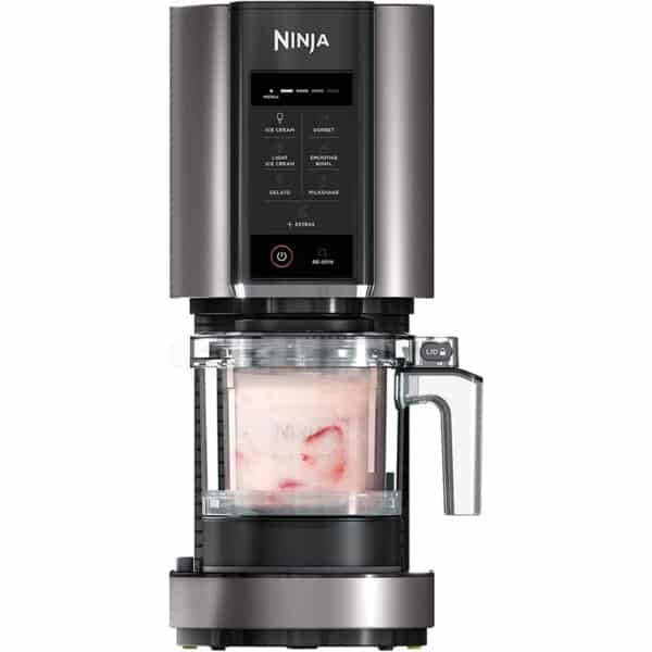 Ninja CREAMi: 3-Behälter Eismaschine mit 7 Programmen, Schwarz/Silber, 1,4L Kapazität