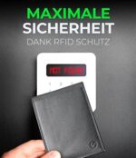 KORUTA® Herren Geldbörse mit RFID-Schutz | Echtleder, 13 Fächer