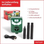 PATTLER® Solar Tierabwehr -  Bewegungssensor 10m, Flammenlicht, effektiv gegen Tiere – Bild 9