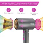 LEBENLANG Ionen-Föhn Haartrockner 2100W - Anti-Spliss, Kaltluft, Klappbar – Bild 2