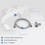 Als Zubehör sind ein T-Adapter aus Messing und ein Kaltwasserschlauch aus Stahlgeflecht im Lieferumfang enthalten.