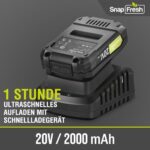 Kabelloser 20V Laubbläser mit Akku und Ladegerät für Rasenpflege
