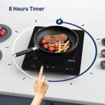 IsEasy Einzel-Induktionskochplatte - Tragbares 2100W Induktionskochfeld mit Touch-Steuerung und Timer – Bild 8