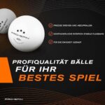 Premium Tischtennisschlaeger, 3-Sterne-Tischtennisbälle, Kompakte Aufbewahrungstasche