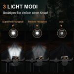 Antimi Fahrradleuchten-Set, StVZO-zugelassen Beleuchtungsset Led IPX5 Frontlicht + Rücklicht Fahrradlicht Set USB Typ C