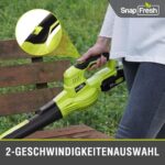 Kabelloser 20V Laubbläser mit Akku und Ladegerät für Rasenpflege