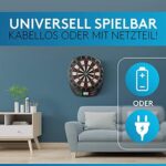 lektronische Dartscheibe - Dartboard mit 6 Darts [kabellos nutzbar] - Innovativer Dartautomat mit 65 Varianten - Dart für 1 bis 8 Spieler