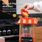 Gadgy Popcornmaschine Retro 5L – Antihaft, abnehmbare Heizfläche, 800W, rot – Bild 3