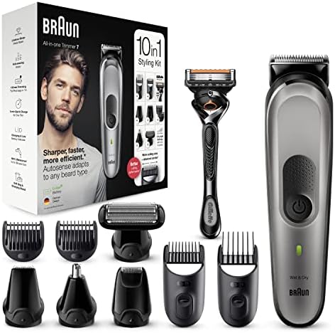 51FxYQZWkeL._AC_.jpg Braun MGK7 Multi-Grooming-Kit - 10-in-1 Barttrimmer & Haarschneider für Herren – Bild 1