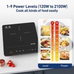 IsEasy Einzel-Induktionskochplatte - Tragbares 2100W Induktionskochfeld mit Touch-Steuerung und Timer – Bild 4