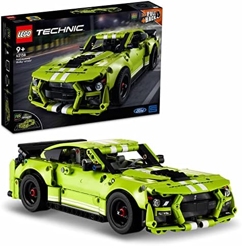 LEGO Technic Ford Mustang Shelby GT500, Modellauto-Bausatz, Spielzeugauto, Rennauto für Kinder und Teenager mit AR-App und Rückziehmotor
