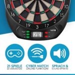 lektronische Dartscheibe - Dartboard mit 6 Darts [kabellos nutzbar] - Innovativer Dartautomat mit 65 Varianten - Dart für 1 bis 8 Spieler