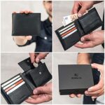 KORUTA® Herren Geldbörse mit RFID-Schutz | Echtleder, 13 Fächer