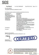 certified from SGS