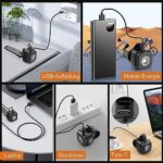 Antimi Fahrradleuchten-Set, StVZO-zugelassen Beleuchtungsset Led IPX5 Frontlicht + Rücklicht Fahrradlicht Set USB Typ C