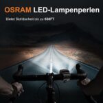 Antimi Fahrradleuchten-Set, StVZO-zugelassen Beleuchtungsset Led IPX5 Frontlicht + Rücklicht Fahrradlicht Set USB Typ C