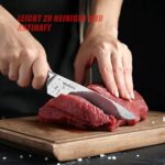 MOSFiATA Profi Küchenmesser Set mit Block, Fingerschutz, Edelstahl – Bild 3