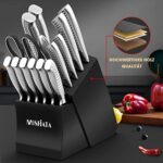MOSFiATA Profi Küchenmesser Set mit Block, Fingerschutz, Edelstahl – Bild 4