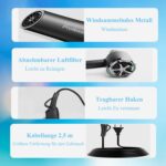 LOEVERY Ionen Föhn 2400W - Profi Haartrockner mit Diffusor, AC-Motor, Heiss-/Kaltstufe, 2 Düsen & 3 Bürsten für Salon & Zuhause