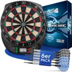 lektronische Dartscheibe - Dartboard mit 6 Darts [kabellos nutzbar] - Innovativer Dartautomat mit 65 Varianten - Dart für 1 bis 8 Spieler