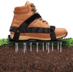 Ohuhu Rasenlüfter Schuhe Nagelschuhe mit Klettverschluss Kostenlose Installation