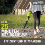 Kabelloser 20V Laubbläser mit Akku und Ladegerät für Rasenpflege