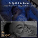 BOIFUN Babyphone mit Kamera (2K) – 5" Monitor, WLAN, 360° PTZ, 4x Zoom, Nachtsicht & Smart-Erkennung – Bild 5