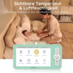 BOIFUN Babyphone mit Kamera (2K) – 5" Monitor, WLAN, 360° PTZ, 4x Zoom, Nachtsicht & Smart-Erkennung – Bild 7