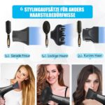 LOEVERY Ionen Föhn 2400W - Profi Haartrockner mit Diffusor, AC-Motor, Heiss-/Kaltstufe, 2 Düsen & 3 Bürsten für Salon & Zuhause