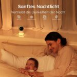 BOIFUN Babyphone mit Kamera (2K) – 5" Monitor, WLAN, 360° PTZ, 4x Zoom, Nachtsicht & Smart-Erkennung – Bild 3