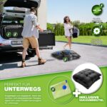 tillvex® Klappbarer Liegestuhl bis 200 kg | Verstellbare Outdoor-Liege mit Polster & Nackenkissen