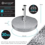 KESSER® Granit Sonnenschirmständer round grau KESSER® Granit Sonnenschirmständer