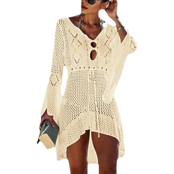 Bsubseach Damen Crochet aprikose