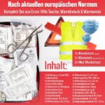 nach aktueller Norm 2024 - Inkl. Warndreieck, Warnweste