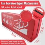 Kompakt, inkl. 2x Klettstreifen zur Befestigung, Wasserabweisend, StVO Konform, Europaweit Gültig