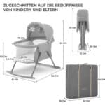 Kinderkraft Kinderbett 3 in 1 LOVI - Babybett, Wiege und Reisebett – Bild 9
